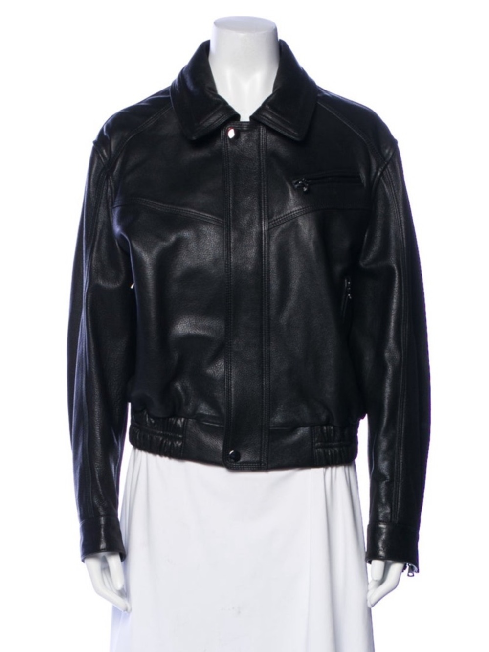 Nour Hammour Lamb Leather Biker Jacket Size 38 / Medium New